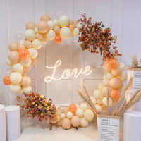 Kit d'arche en forme de cercle métallique LANJO pour ballons, hauteur 5-6 pieds, durable, portable, amovible pour mariage