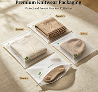 Empaque Premium para Prendas de Punto, Bolsa Biodegradable y Compostable de PLA PBAT Esmerilado con Logotipo Personalizado, Alta Resistencia Mecánica