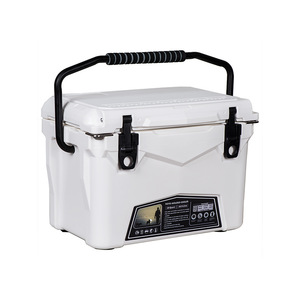 Nevera portátil Snowman Factory de 20L, aislada, para camping y actividades al aire libre, con asa antideslizante para almacenamiento y transporte de bebidas. - Product Image 4