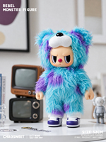 Figurine géante Rebel Bear Blue Monster de 32 cm |   Jouet en peluche original IP, objet de collection, monstre kawaii, cadeau mignon et effrayant