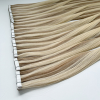 Extensions de cheveux naturels vierges à double trame super épaisse avec cuticules intactes, extensions de cheveux à micro-extensions classiques à bandes adhésives