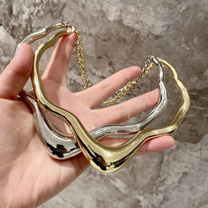 Collier ras du cou en alliage goutte d'eau plaqué argent, bijoux de mode pour femme, idéal pour les fêtes 2024 - Product Image 5