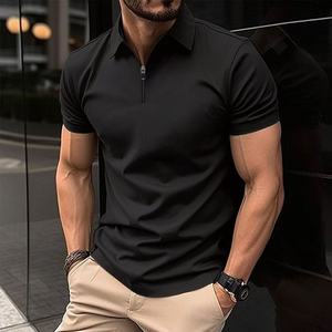 <span class=keywords><strong>Camicia</strong></span> di cotone <span class=keywords><strong>uomo</strong></span> vestiti di alta qualità bianco freddo della gioventù all'ingrosso T-Shirt da <span class=keywords><strong>uomo</strong></span> in bianco Plain T-Shirt Polo <span class=keywords><strong>con</strong></span> Zip - Product Image 4