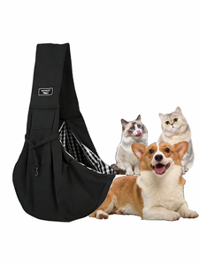 Katlanabilir, Ters Çevrilebilir, Eller Serbest, Çevre Dostu Polyester Fermuarlı Evcil Hayvan Taşıma Sırt Çantası - Yastıklı Omuz Askısı, 8 kg'a Kadar Küçük Köpekler İçin - Product Image 3