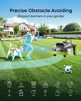 24V IPX6 Intelligenter Automatischer Kabelloser DIY-Roboter-Rasenmäher mit GPS-Navigation, Hocheffizienter 7,5Ah Akku, 1500m² Abdeckung