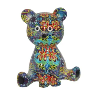 Hot Sale Decal Bear Animal Plauqe Home Decoration Resin Wall Hanging