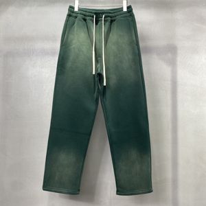 DTG Imprimir Street Fashion Casual Heavy Jet Dyeing Old Washed White Gradient Ins Sun Faded Pantalones gruesos - Product Image 3