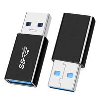USB 3.0 Typ-A Stecker auf Buchse Adapter, 5Gbps Hochgeschwindigkeits-Verlängerungsanschluss mit Aluminiumlegierungsgehäuse