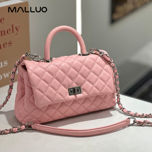Nouveau <span class=keywords><strong>Sac</strong></span> à Bandoulière de Luxe pour Femme en <span class=keywords><strong>Cuir</strong></span> Véritable Haut de Gamme, Motif Grille Diamantée Caviar, <span class=keywords><strong>Sac</strong></span> à Chaîne Porté Épaule ou Croisé - Product Image 1