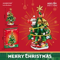 Jouet de construction de Noël pour enfants, blocs à assembler soi-même, Père Noël, renne, train, traîneau, puzzle éducatif, cadeau de festival pour garçons et filles