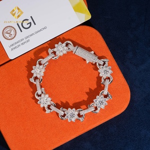 Pulsera de Diamantes Cultivados en Laboratorio ZUANTA JEWELRY, Oro Blanco, Diseño Floral, Certificado IGI, Joyería de Lujo para Mujer - Product Image 1