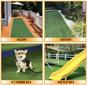 Estera de césped artificial para exteriores de 3x5 pies, favorita de <span class=keywords><strong>la</strong></span> mascota para césped, campo de fútbol, Hockey, <span class=keywords><strong>cancha</strong></span> de tenis, alfombrilla para puerta, decoraciones - Product Image 6