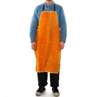 Tablier de soudage en cuir de vachette jaune Soudeur Protection Vêtements Protecteur Gear