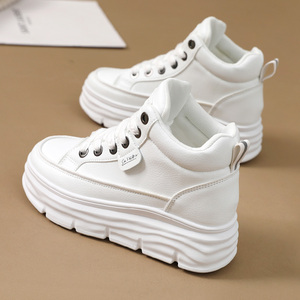 New Leisure 2026 Autumn Daily Artificial Leather <b>Inner</b> Heightening Women's Shoes Thick <b>Sole</b> Student Simple Loafers Anti-Slippery - Product Image 2