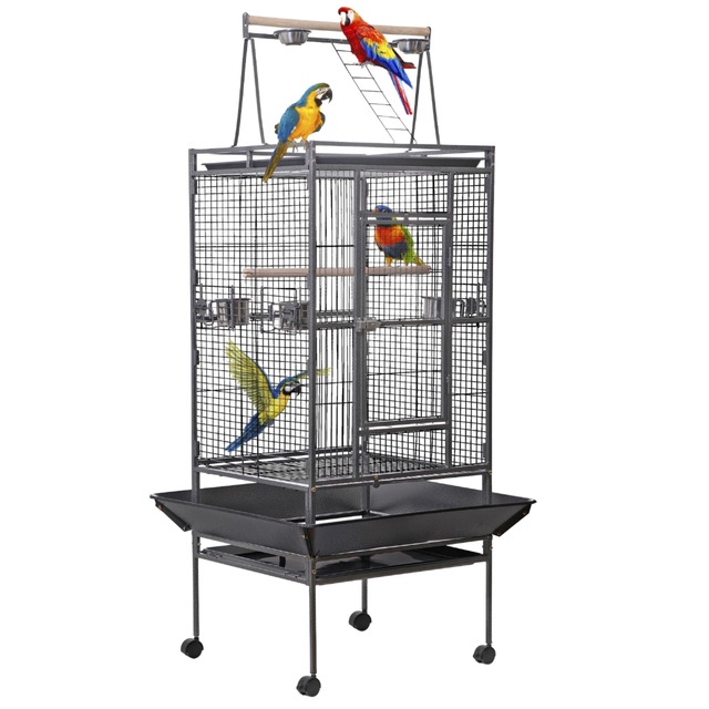Hot Selling Eco-Friendly Foldable Stainless Steel Large Outdoor Portable Aviary Strong Bird Cage for Parrots Bird Supplies