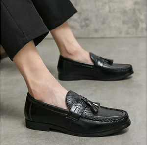Mocassins pour hommes en PU à enfiler, ornés de paillettes, style rétro, décontractés et habillés, confortables et souples, pour le bureau et le quotidien, vente en gros - Product Image 3