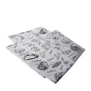 Papier Offset Personnalisé avec Logo Double Face, Écologique, Anti-Graisse, Résistant à la Chaleur, Imperméable, Recyclable, Sûr pour les Aliments, pour Emballage de Snacks - Product Image 1