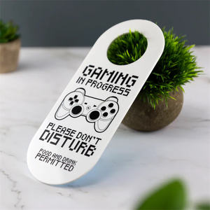 Panneau de porte pour enfants Veuillez ne pas déranger la plaque de porte <span class=keywords><strong>en</strong></span> bois pendant le <span class=keywords><strong>jeu</strong></span> GAMING in PROGRE - Product Image 5