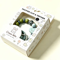 Boîte de présentation avec fenêtre transparente et étiquette suspendue pour coffret de nourriture pour bébé, jouet pour enfant, panier cadeau pour nouveau-né, emballage cadeau