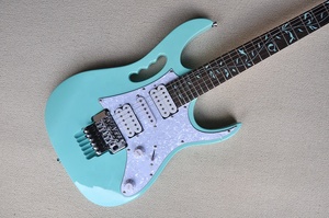 Chitarra Elettrica Verde Flyoung con Ponte <span class=keywords><strong>Floyd</strong></span> Rose, Hardware Cromato, Tastiera in Palissandro, Realizzazione Personalizzata - Product Image 2