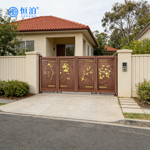 Portails pliants modernes en métal de style industriel, portail cantilever, portail automatique en fer forgé, portail battant pour allée, villa - Product Image 4