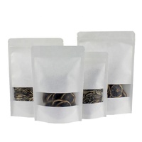 Sachets d'emballage Doypack en papier kraft brun recyclé, refermables avec fermeture éclair, thermoscellables, pour aliments, pizzas, sushis, salades, sucre