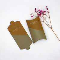 250GSM 300GSM Boîte de papier biodégradable personnalisée en forme d'oreiller pliable à prix raisonnable Emballage en papier kraft