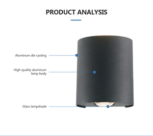 현대 스포트라이트 6W 장식 벽 램프 비품 복도 IP54 LED 벽 조명 - Product Image 3