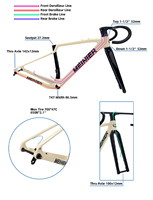 Cadre de vélo de gravier en carbone 142x12mm essieu frein à disque cadre de cyclocross avec guidon intégré ensemble de cadre de vélo de route
