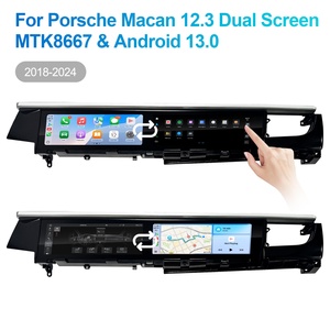 12.3" Dual Screen Android 13 Car Multimedia Player for Porsche Macan 2018-2024 PCM3.0 PCM4.0 GPS 4G Navigation - Product Image 1