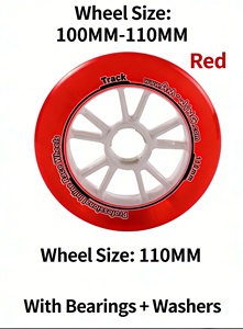 Ruedongle 90 100 110mm Roues de <span class=keywords><strong>patins</strong></span> à roulettes en PU résistantes à l'usure, glisse fluide, durables, frein de dérive, design lumineux - Product Image 4