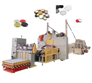 Metal lid press making machine for glass jar lug twist off cap making machine line