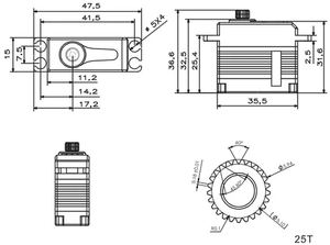 NUEVO <span class=keywords><strong>Servo</strong></span> HV sin Núcleo X15-1208 KST para Helicópteros y Barcos <span class=keywords><strong>RC</strong></span>, 13.5Kgf.cm de Alto Torque, <span class=keywords><strong>Servo</strong></span> Cíclico de 0.07s, Material Metálico - Product Image 6