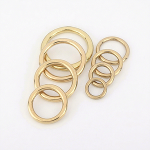 Boucle de boucle de cercle en laiton japonais de qualité supérieure 31*6mm joint torique pour sac à main collier en cuir artisanat-fabriqué au japon - Product Image 1