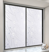 Schmetterlings-Design Selbstklebende Dekorative Statische Fensterfolie für Sichtschutz und Wärmeisolierung mit 2 Jahren Garantie für Hotels