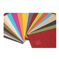 Set de table rectangulaire tissé de couleur unie personnalisé, diamètre 30 cm, tapis en PVC recyclable et imperméable pour restaurant