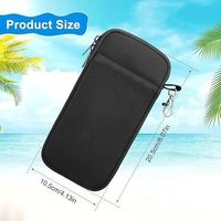 Étui rigide pour lunettes de soleil en néoprène rectangulaire, pochette portable pour lunettes, étanche et résistante aux chutes, avec fermeture éclair, pour lunettes de soleil de 10 pouces et plus