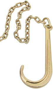 Cadena de remolque soldada con gancho en J de vástago largo de 15 pulgadas G70, conjunto de ganchos RTJ y ganchos de agarre, correa de amarre para cadena de remolque con gancho en J y R para elevación - Product Image 3
