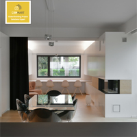 Armário de Cozinha Slim Shaker Personalizado Cbmmart com Acabamento em Madeira Natural, Estrutura Fina, Estilo Americano Transicional, Conjunto Completo do Fabricante