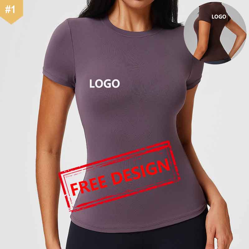 New Casual Sports T-shirt Women Slim Quick Dry Recycled Fabric Fitness Tops Running Yoga Workout Clothing Active Short Sleeve