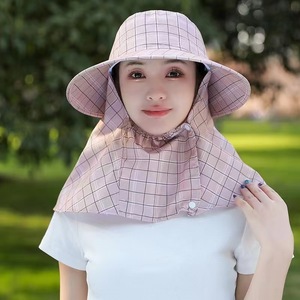 Sombrero de pescador para mujer, de ala ancha, con protección solar y para el cuello, transpirable, para primavera y verano, para trabajo agrícola al aire libre - Product Image 3