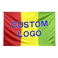 Drapeau personnalisé 3x5 pieds, banderole avec impression numérique, 100% polyester, bon marché, vente en gros
