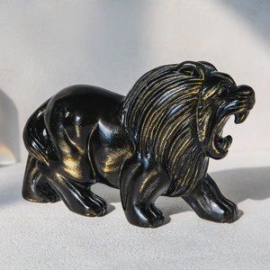 Nouvelle Pierre <span class=keywords><strong>de</strong></span> Quartz Grande Taille <span class=keywords><strong>en</strong></span> Obsidienne Dorée <span class=keywords><strong>de</strong></span> la Marque <span class=keywords><strong>Lion</strong></span> Yinglai, Gravure Naturelle Sculptée à la Main, Formats Personnalisables - Product Image 6