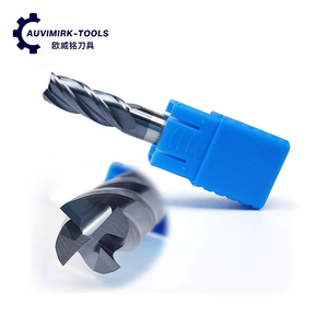 Fraise à queue en carbure de tungstène HRC60 avec revêtement nano noir, 4 cannelures, pour usinage CNC de l'acier, de l'acier inoxydable et des métaux - Product Image 2