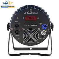 Venta al por Mayor de 18 Luces LED Par RGBWAUV 6 en 1, de Aluminio, Activadas por Sonido, DMX IP33, Ángulo de 25°, 10 Canales, para Escenarios