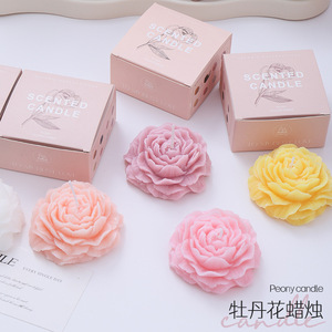 เทียนหอมรูปดอกไม้ กลิ่นกุหลาบ เป็นมิตรกับสิ่งแวดล้อม ติดไฟนาน ใช้สำหรับวันแม่ ตกแต่งบ้าน - Product Image 2