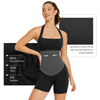 Hexin Combinaison écologique pour femme Taille haute personnalisée en gros au-dessus du genou Longueur licou cou Contrôle du ventre Mise en forme sans couture