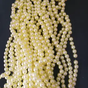 Wholesale Colorful Pearl Acrylic Round Beads For Clothing And Home Decoration