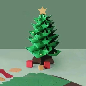 Kit de carton duplex pour impression numérique, origami éducatif et fabrication de cartes, avec logo personnalisé, motifs de <span class=keywords><strong>papier</strong></span> plié (arbre de Noël, <span class=keywords><strong>avion</strong></span>) - Product Image 2