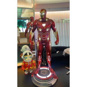 人気セール樹脂彫刻マーベル映画等身大グラスファイバーアイアンマンスパイダーマンとハルク像商業ストリート装飾用 - Product Image 5